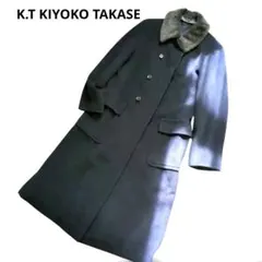 ケーティーキヨコタカセ ファー アンゴラ カシミア 2way ロングコート