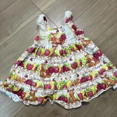 Shirley Temple フルーツ柄 ノースリーブワンピース　90cm