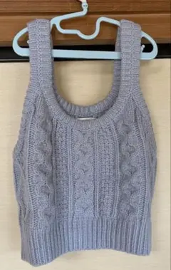 新品未使用！COMMIN.G. スカイブルー ケーブル編み