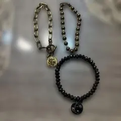 メダルチャームブレスレット　3点セット