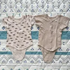 ベビー服 肌着　80サイズ　ロンパース 2枚セット　くま　半袖