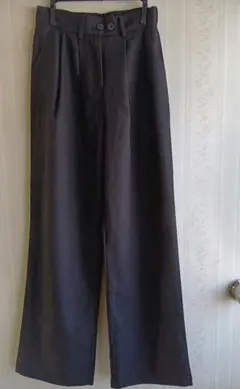 ブラック　ワイドパンツ 　Sサイズ　ウエストゴム　未使用に近い