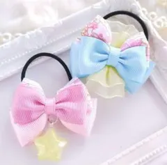 (136) なりきり ゆめかわお星さま ヘアゴム♡ ハンドメイド サンリオ