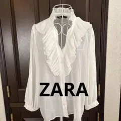 ZARA フリルブラウス M