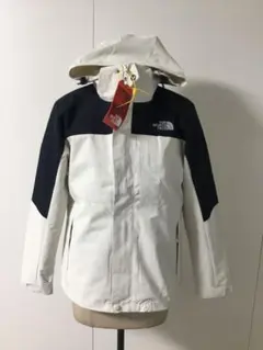 THE NORTH FACE サイズMマウンテンパーカー ホワイト/ネイビー