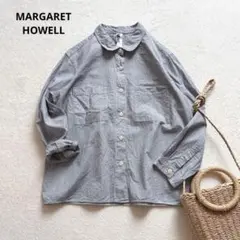 美品✨MARGARET HOWELL リネンギンガムチェックシャツ リネン100