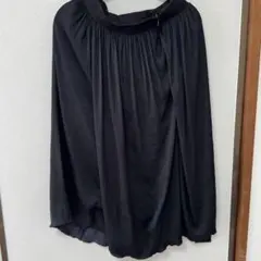 UNTITLED スカート フレア ギャザー ブラック 1 M相当 きれいめ