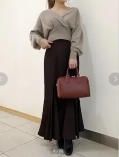 SNIDEL ハイウエストヘムボリュームスカート