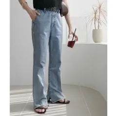 DISCOAT ディスコート USコットンデニムフレアパンツ　Lのサムネイル
