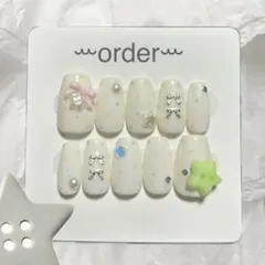 【オーダー専用ページ】 ネイルチップ つけ爪 韓国 パステル ウィッシュコア