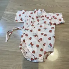 赤ちゃん　いちご柄 ロンパース　甚平 70㎝