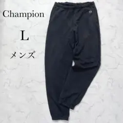 【チャンピオン】スウェットパンツ ブラック L JASPO 裏毛 メンズ 黒