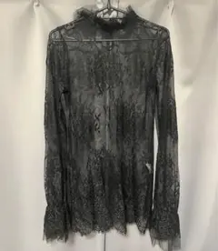 ブラックレース長袖シャツ kobinai