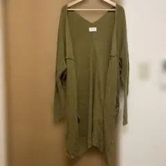 again be ロングニットカーディガン