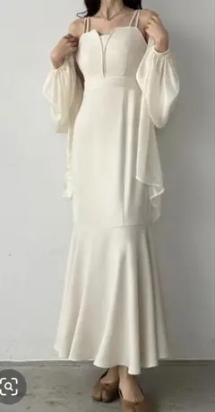 Louereルエレ　ホワイト キャミワンピース L