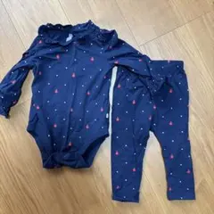 baby GAP ネイビー 長袖ロンパースとレギンスセット 12-18ヶ月