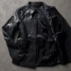 【雰囲気抜群】A.A.R ヨウジヤマモト　レザージャケット　羊革　グリーン　XL