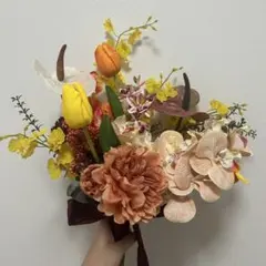 【期間限定値下げ】造花ブーケ オレンジ イエロー ピンク