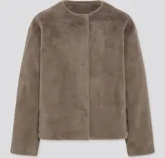 UNIQLO　スムースヤーンフリースノーカラージャケット