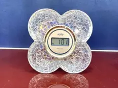 Showa retro HOYA crystal flower-shaped digital clock with alarm function