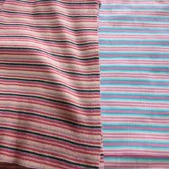 2点セット ストライプ ニット生地 ハギレ