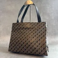 GHERARDINI ソフティ ハンドバッグ ミニトートバッグ　茶　黒