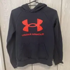 UNDER ARMOUR ネイビー フード付きパーカー YLG