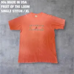 90s USA製 FOTL XL シングルステッチ 刺繍 Tシャツ 古着