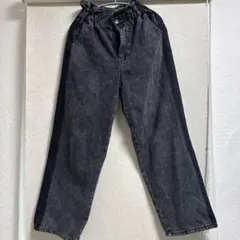 ティップトップ　ダークグレー ウエストゴム デニムパンツ Fサイズのサムネイル