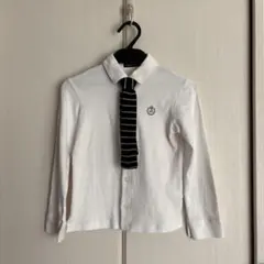 bebe べべ　ニットホワイト 長袖シャツ ネクタイ付き