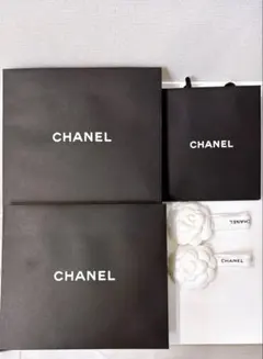 CHANEL シャネル　紙袋　ショッパー　カメリア　ロゴリボン