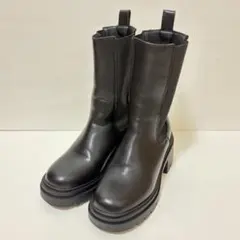 【美品】 GRL サイドゴアブーツ 厚底 ブラック 23.5cm レザーのサムネイル