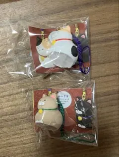 ひげまんじゅう 根付マスコット弍