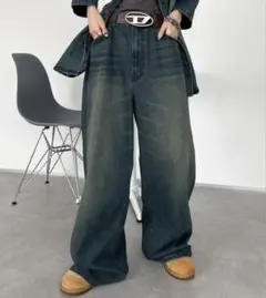 sedacle ヴィンテージカラーオーバーダイデニム ブルー