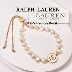 C634/RALPH LAUREN/淡水パール 真珠RLLスライダーブレスレット