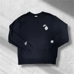 韓国 NIKE カスタム　トレーナー 黒 フレチテリー　スウェット　アウター