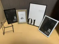 フォトフレーム4点セット　簡易イーゼル付き