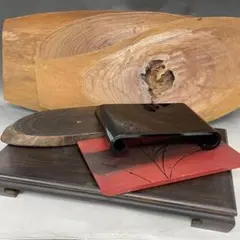 花台 まとめて 6点 漆器 天然木 飾り台 御花台 香炉台 盆栽台 園芸 生け花