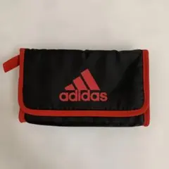 【美品】adidas マルチポーチ ブラック×レッド 収納ケース