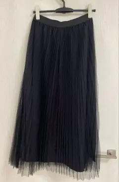 最終値下げ　ブラック プリーツスカート Aライン