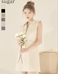 DEA. ROBE de FLEURS☆ キャバドレス ノースリーブ プリーツ - メルカリ