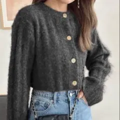 GRL ショート丈モヘヤニットカーディガン[an1403]