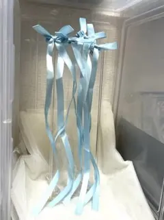 【送料込】ヘアクリップ　ブルーリボン　2個セット