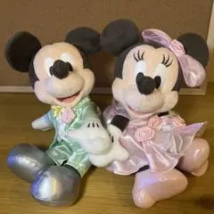 ディズニー　ミッキー ミニー ぬいぐるみ セット　ウェディングぬいぐるみ