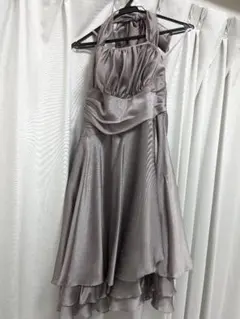 パーティードレス　結婚式お呼ばれ用　シルバーグレー