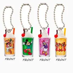 ディズニーキャラクター” レトログラスミニチュアチャーム　4種　ガチャ