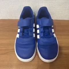 adidasスニーカー青　19センチ