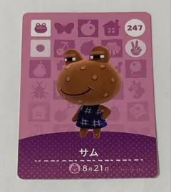 あつまれどうぶつの森 amiiboカード サム