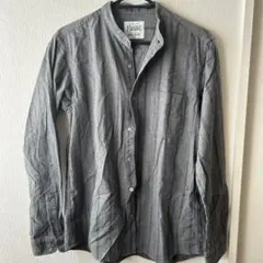 GLOBAL WORK ソフトタッチフランネルシャツ S グレー