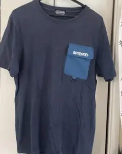 OUTDOOR PRODUCTS メンズ Tシャツ ネイビー ポケット付き